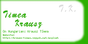 timea krausz business card